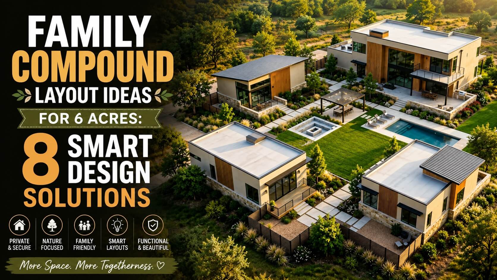 family compound layout ideas for 6 acres