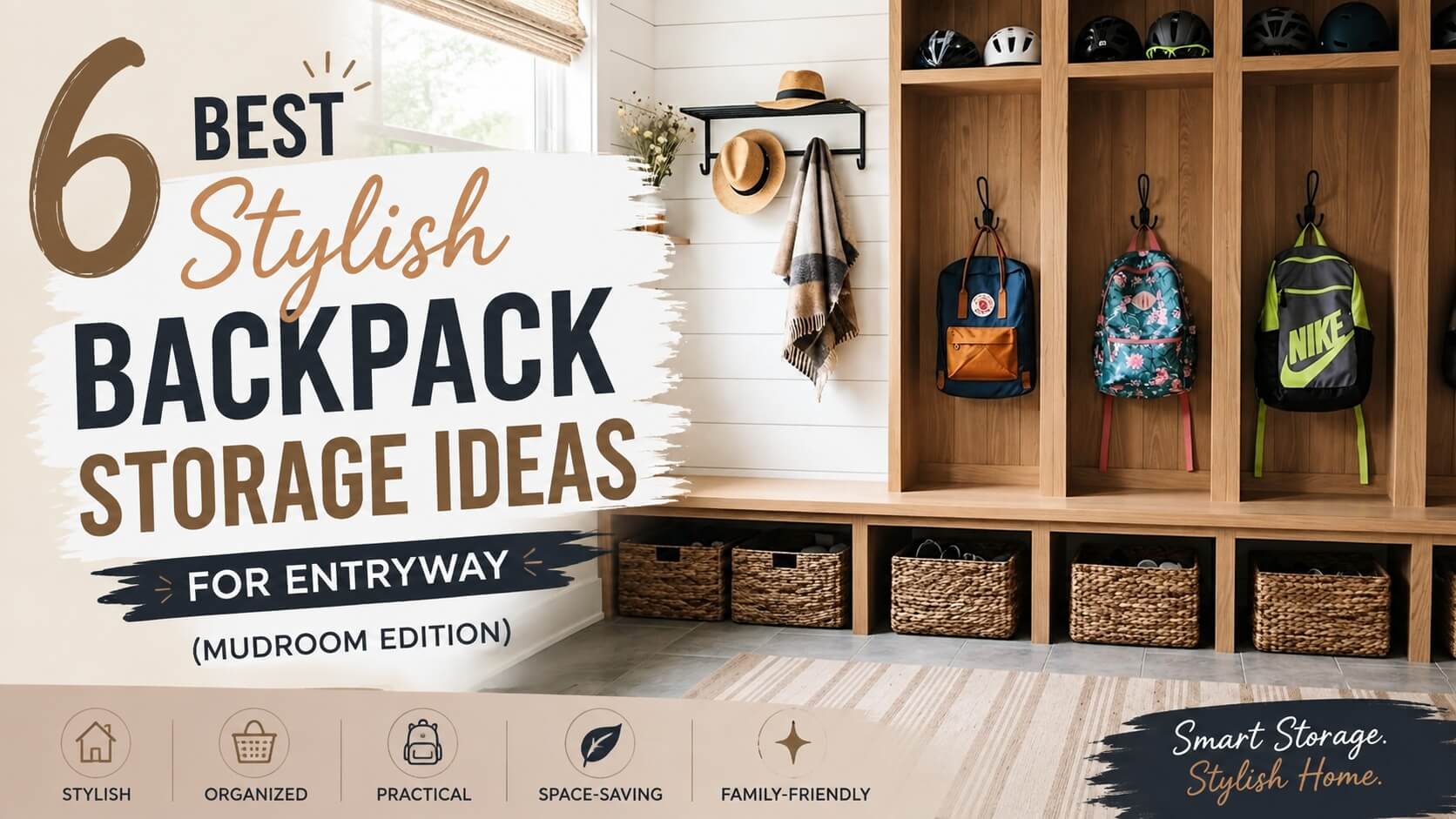 backpack storage ideas for entryway