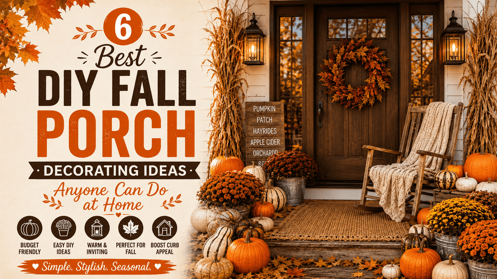 DIY fall porch decorating ideas