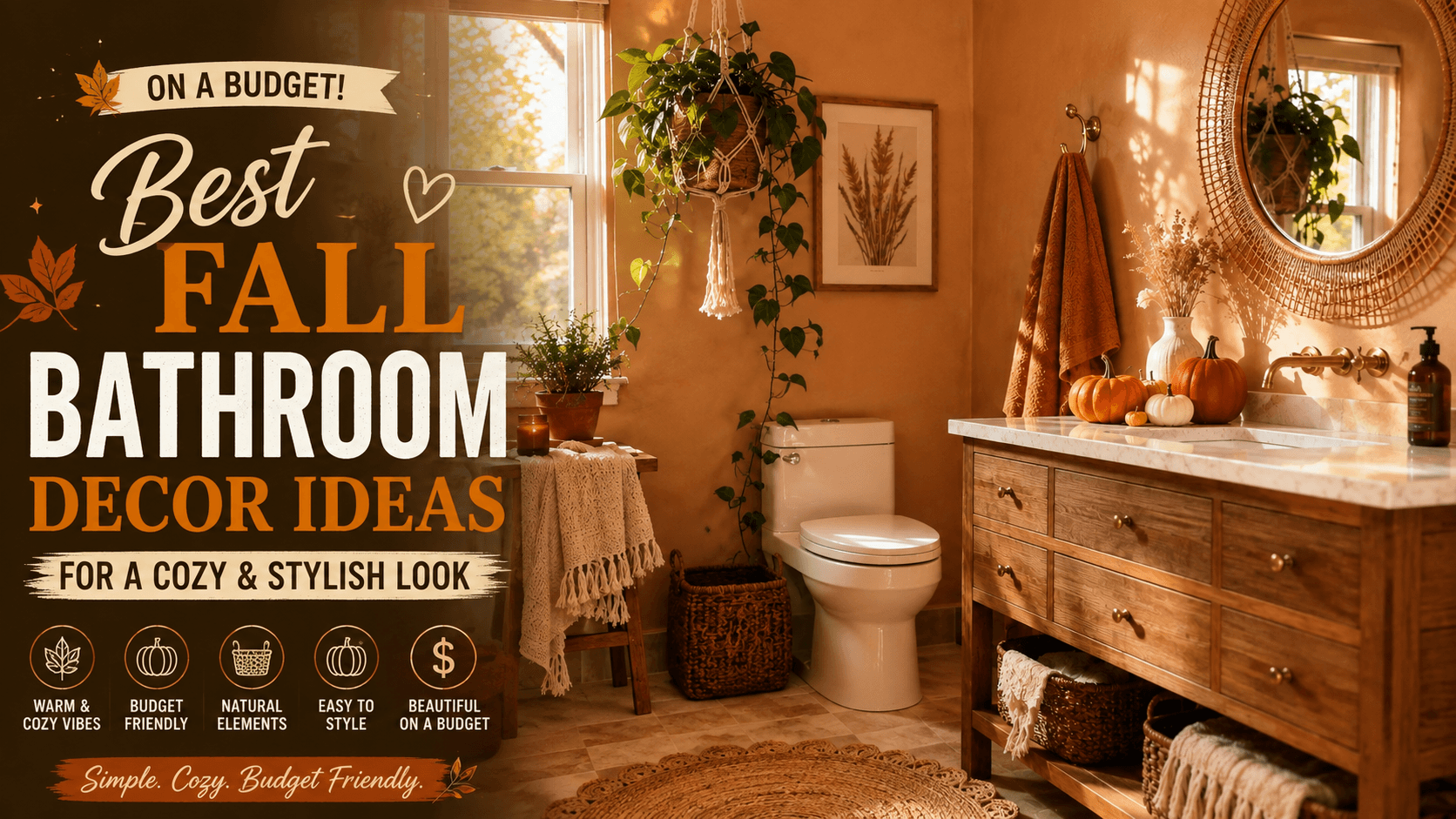 fall bathroom decor ideas